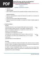 Universidad Nacional Mayor de San Marcos: Laboratorio de Fisicoquimica Práctica 05 Densidad Y Viscosidad de Liquidos