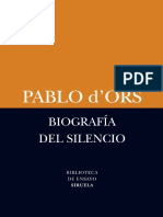 Biografia Del Silencio - Pablo D'ors