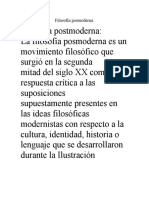 Filosofía Posmoderna