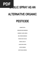 Basilic Spray As An Alternative Organic Pesticide - Research