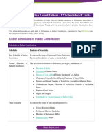 Schedules of Indian Constitution