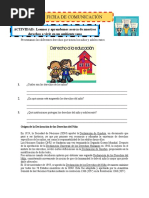 5° FICHA DIA 01 - COM - Leemos y Aprendemos Acerca de Nuestros Derechos A Vivir en Una Ambiente Sano