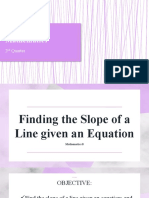 Finding The Slope of A Line Given An Equation