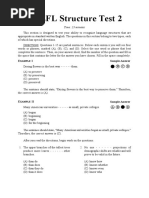 TOEFL Structure Test 2