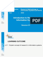 Research in Information Systems