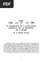 El Problema de La Identidad Personal en La Filosofía de D.hume