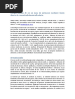 Paper Traducido Enriquecimiento de Oro en Mata de Antimonio Mediante Fusión Directa de Concentrado de Oro Refractario