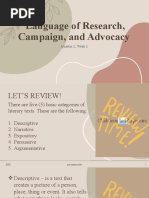 Language of Research Campaign and Advocacy File