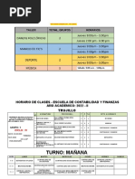 Horarios Trujillo Contabilidad y Finanzas 2022-Ii