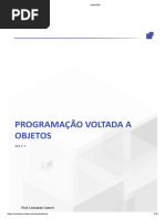 Programação Voltada A Objetos