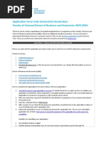 VU Amsterdam - Bachelor Application File - FS and SBE 2023-2024