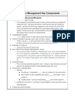 Classroom Management Key Components - Morgan Legrand