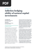 Inflation Hedging Ability of Natural Capital Investments