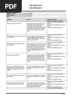 Anoir Akkari 1 JOB INTERVIEW QUESTIONNAIRE