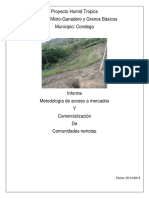 Informe Acceso A Mercado de 4 Comunidades de Condega