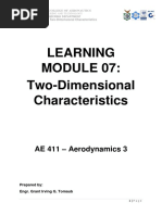 AE 411 Module 7 - Two-Dimensional Characteristics