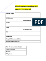 Problem Solving at Work - Workbook