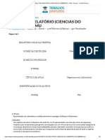 MODELO DE RELATÓRIO (CIENCIAS DO AMBIENTE) - FMU - Ensaio - Camila Pereira