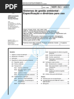 NBR ISO 14001 - 1996 Sistemas de Gestão Ambiental - Especificação e Diretrizes