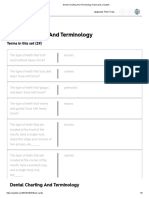 Dental Charting and Terminology Flashcards