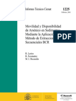 Movilidad y Disponibilidad de Arsénico en Sedimentos Mediante La Aplicación de Metodo BCR