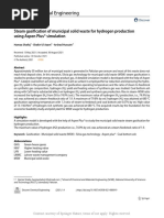 Steam Gasification of Municipal Solid Waste For Hydrogen Production Using Aspen Plus® Simulation