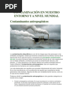 Contaminantes Antropogénicos