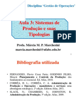 3a Aula - Gestão de Operações - Tipologias de Sistemas de Produção