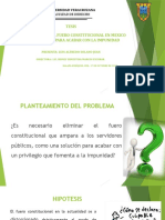 La Eliminacion Del Fuero Constitucional en Mexico Como