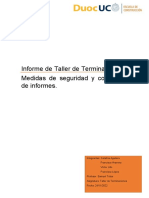 Informe de Taller de Terminaciones Prevencion de Riesgos