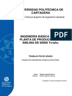 Ingeniería Básica de Una Planta de Producción de Anilina 60000Tn Anual