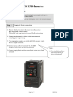 TECO E510 Inverter. Quick Start Guide. Step 1. Supply & Motor Connection