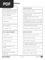 Animal Adaptations To Extreme Environments Lower Ability Activity Sheet