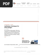 Verification Techniques of FPGA Designs