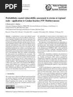 Bosom & Jimenez 2011 Probabilisctic Coastal Vulnerability Assessment To Storm at Regional Scale