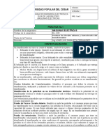 Guía de Laboratorio Nro1 Pruebas en El Transformador en Vacio y Corto