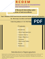 Research Presentation On Utilisation of MOF Based Electrode Material For Flexible Solid State Supercapacitors