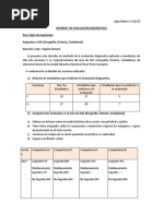 Actividades Diganostica Año Escolar 2022-2023