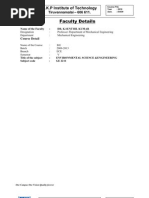 Environmental Science and Engineering Course Plan and Matl