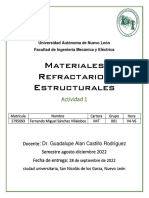 Actividad 1 REFRACTARIOS ESTRUCTURALES