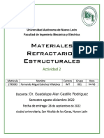 Actividad 2 Refractarios Estructurales