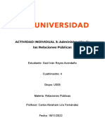 ACTIVIDAD INDIVIDUAL 3 - Administración de Las Relaciones Públicas