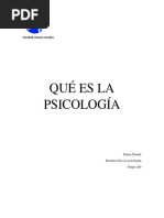 Ensayo ¿Qué Es La Psicología