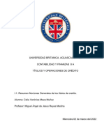 I.1. Resumen Nociones Generales de Los Títulos de Credito. Celia Verónica Meza Muñoz