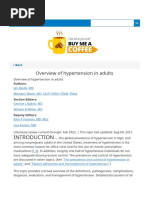 Overview of Hypertension in Adults - Uptodate Free