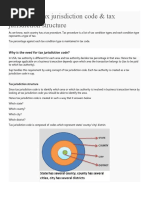 Concept of Tax Jurisdiction Code