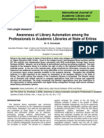 2020 Awareness of Library Automation Among The