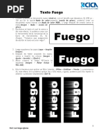 Texto Fuego Photoshop