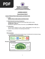 Handout Week 2 Electron Flow in Light Reaction and Calvin Cycle