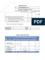 Lo 4 Evidence Plan